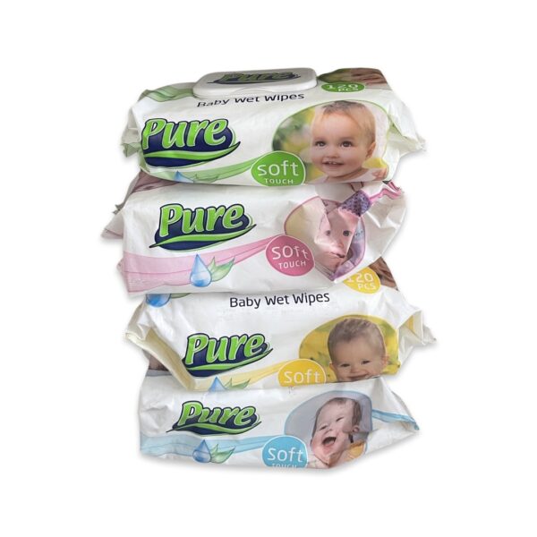 Pure Wipe (BLUE 3, PINK 3, YELLOW 3, GREEN 3, 70pcs
