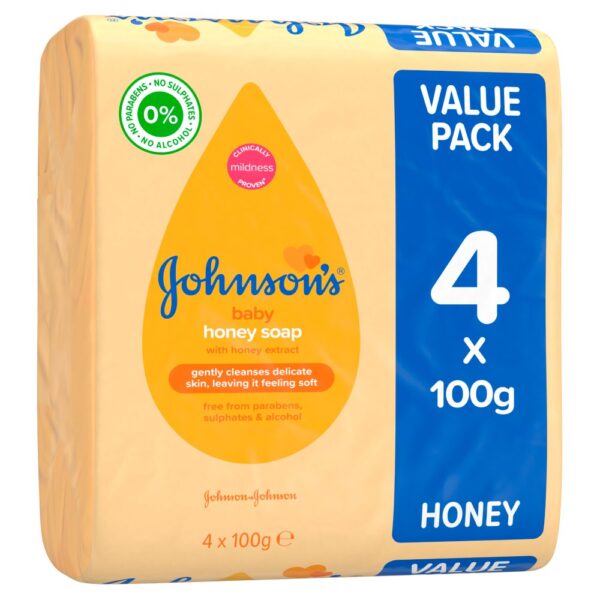 Johnsons Baby Honey Soap 4pcs
