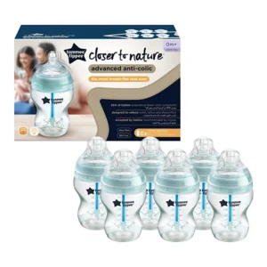 Tommee Tippee Closer To Nature 6 Pack (260ml) Anti-colic Baby Bottles