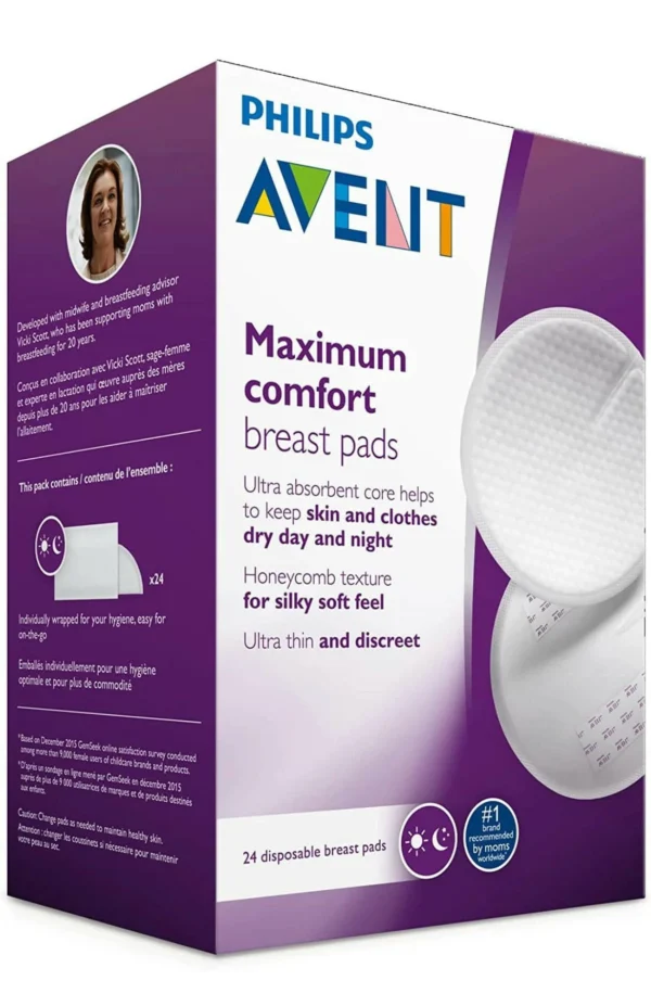 Philips AVENT, Disposable Breast Pads, White,24 pcs