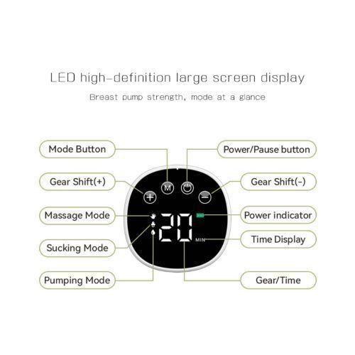 Low Noise Intelligent Automatic Wearable Wireless Rechargeable Single Electric Breast Pump - Image 5