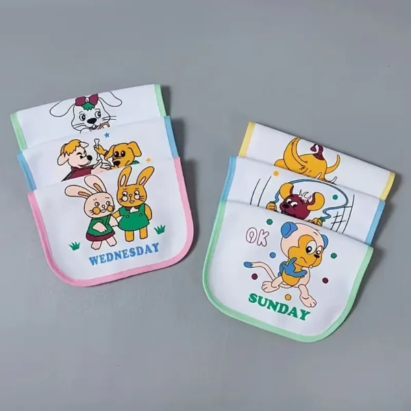 7pcs Cute Cotton Bibs for Newborns - Image 2