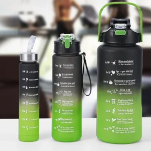 3-Pack Water Bottle With Time Marker