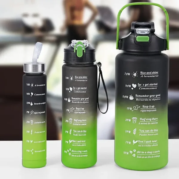 3-Pack Water Bottle With Time Marker