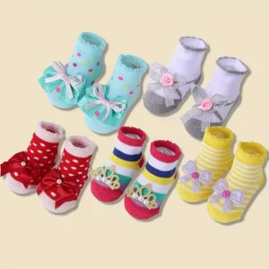 5-Pack Soft Baby Girl Cotton Socks