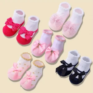 5-Pack Soft Baby Girl Cotton Socks