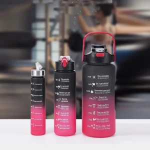 3-Pack Water Bottle With Time Marker