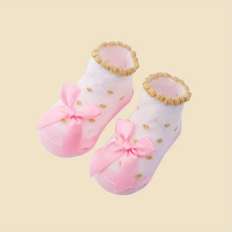 5-Pack Soft Baby Girl Cotton Socks - Image 3