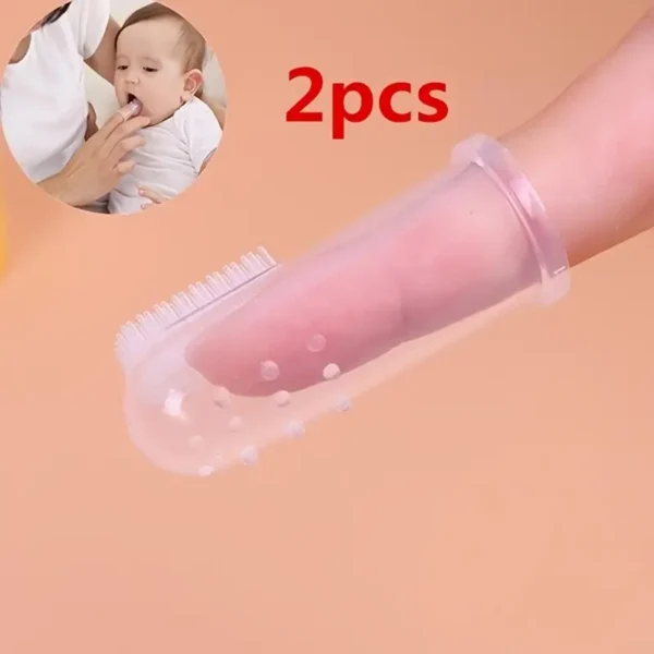 Finger Toothbrush with Soft Nylon Bristles