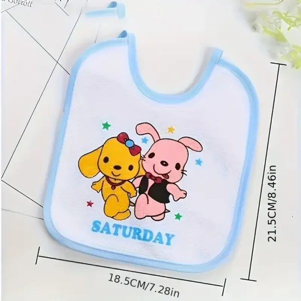7pcs Cute Cotton Bibs for Newborns - Image 3